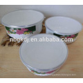 custom enamel bowl & PE lids &beauty and simply decal